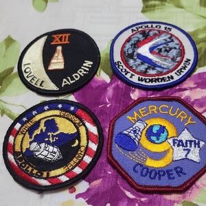 Space Mission Embroidered Patches Set